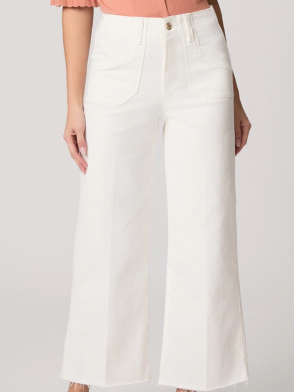 Paige Anessa Wide Leg Jean. Color ecru.  Size 30
